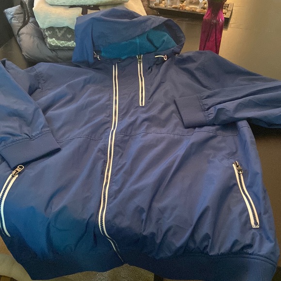 Men’s Blue XXL Bench Light Weight Windbreaker - Picture 3 of 8